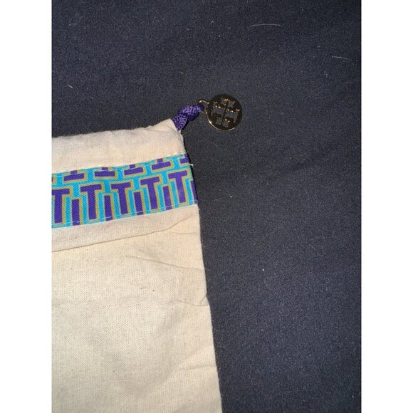 Tory Burch Cotton Drawstring Logo Graphic Handbag Storage Dust Cover 10"x13" - Picture 7 of 8